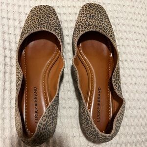 Lucky Brand Leopard Print Flats - Brown